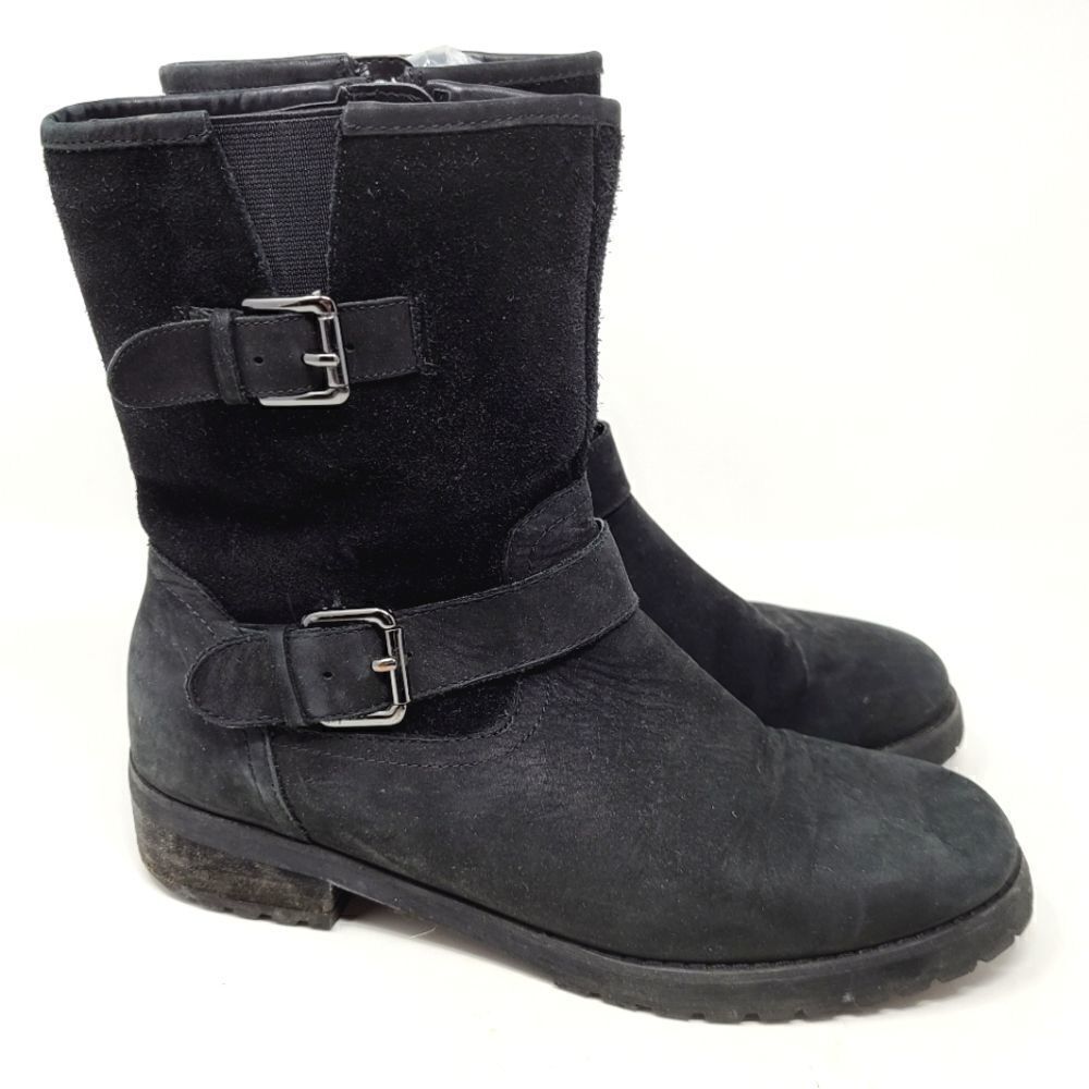 ‎BLONDO Black Moto Nubuck Boots Waterproof 7M